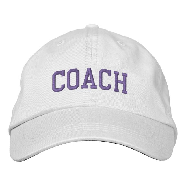 Custom Coach Gift Embroidered Baseball Cap (Front)
