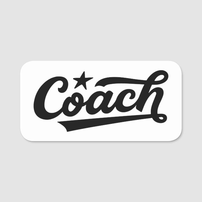 Custom Coach Logo Tag–Personalized Badge (Front)