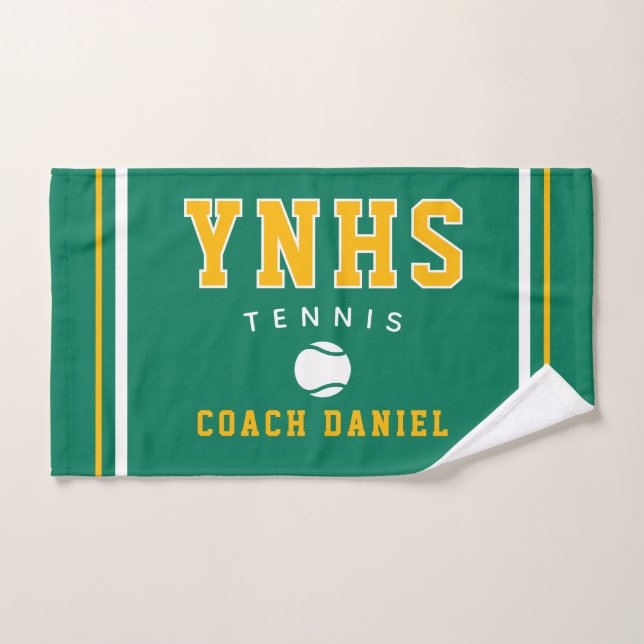 Custom Coach Towel – Personalized Tennis Team Gift (Hand Towel)