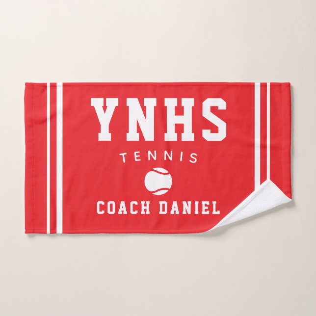 Custom Coach Towel – Personalized Tennis Team Gift (Hand Towel)