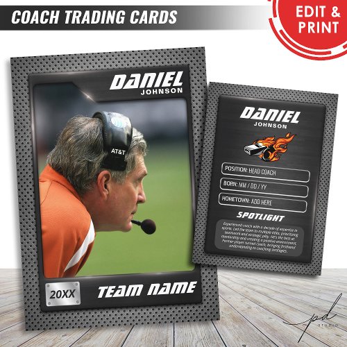 Custom Coach Trading Card Coach Tribute Card