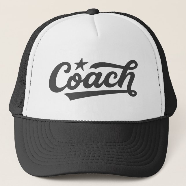 Custom Coach Trucker Hat – Personalized Team Logo  (Front)
