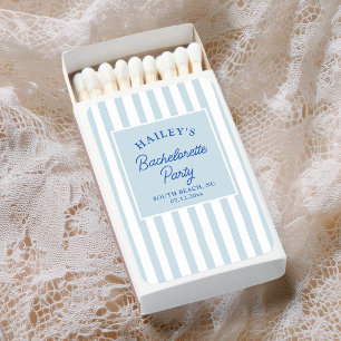 Custom Coastal Bachelorette Beachy & Fun Matchboxes