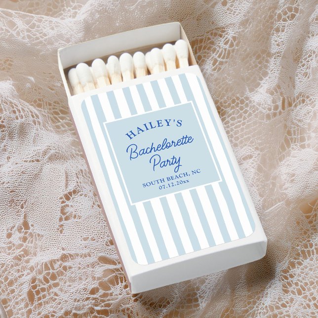 Custom Coastal Bachelorette Beachy & Fun Matchboxes (Creator Uploaded)