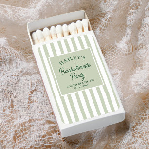 Custom Coastal Bachelorette Beachy & Fun Matchboxes