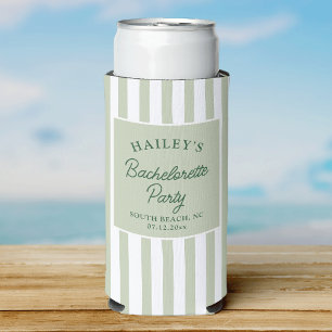 Custom Coastal Bachelorette Beachy & Fun Seltzer Can Cooler