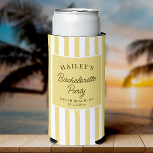 Custom Coastal Bachelorette Beachy & Fun Seltzer Can Cooler