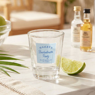 Custom Coastal Bachelorette Beachy & Fun Shot Glass