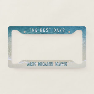 Custom Coastal Beach Ocean Waves Surf Summer Art License Plate Frame