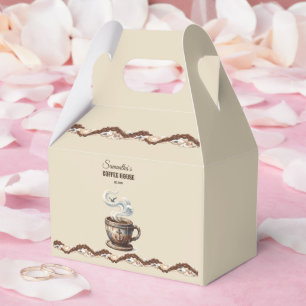 Custom Coastal Cafe Branding  Favor Boxes