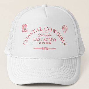 Custom Coastal Cowgirl Bachelorette Party Trucker Hat