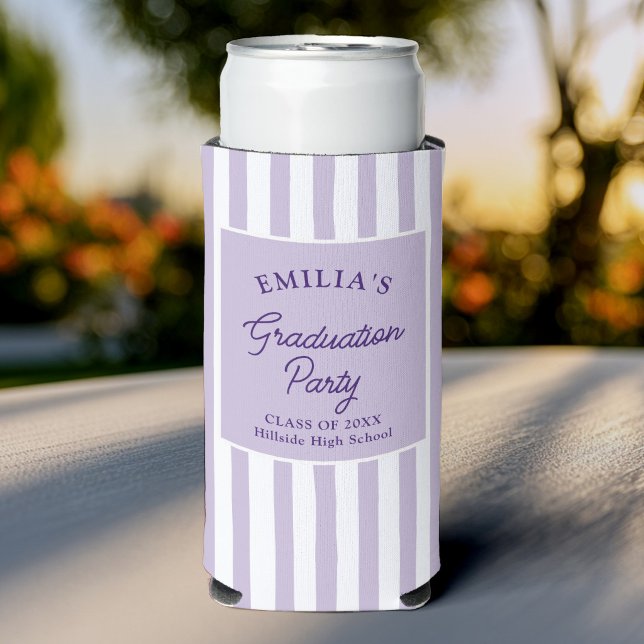 Custom Coastal Graduation Party Fun Seltzer Can Cooler (Creator Uploaded)