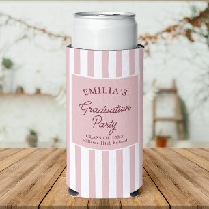 Custom Coastal Graduation Party Fun Seltzer Can Cooler