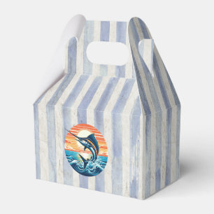 Custom Coastal/nautical/beach marlin sunset Favor Boxes
