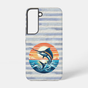 Custom Coastal/nautical/beach marlin sunset Samsung Galaxy S22 Case