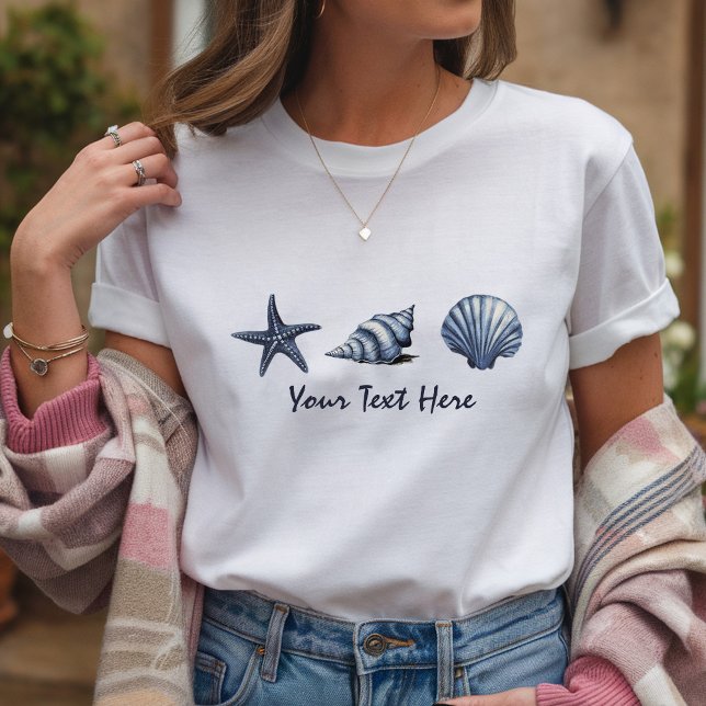 Custom Coastal Seashells Treasure Ocean Summer    T-Shirt (Creator Uploaded)