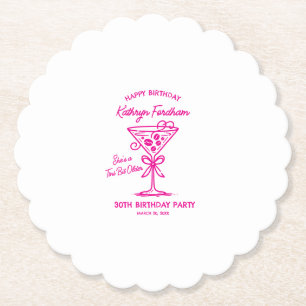 Custom Coaster 30th Birthday Pink Espresso Martini