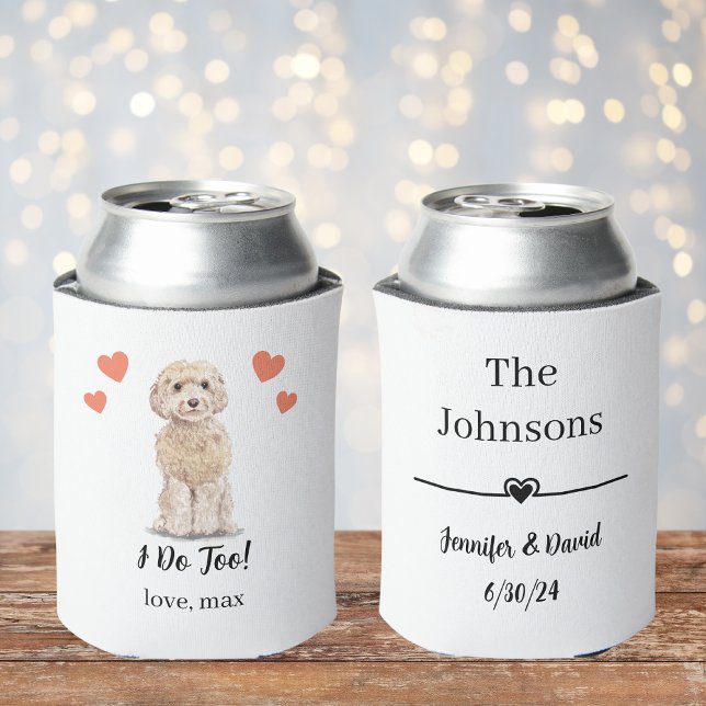 Custom Cockapoo Pet Wedding Can Cooler (Creator Uploaded)