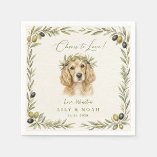 Custom Cocker Spaniel Wedding Dog Olive Grove gift Napkins