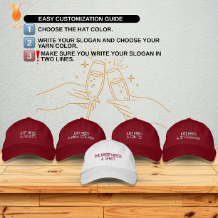 Custom Cocktail Bachelorette Bridesmaid Hat