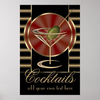Custom Cocktail Large Poster by LaBoutiqueEclectique at Zazzle