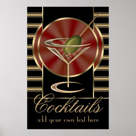 Custom Cocktail Large Poster