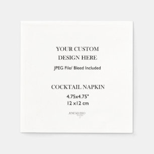 Custom Cocktail Napkin Print 4.75" x4.75"