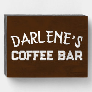 Custom COFFEE BAR Bar Wood Rustic Box sign