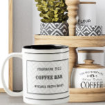 Custom Coffee Bar Coffee Lover Two-Tone Coffee Mug<br><div class="desc">This adorable coffee mug can be customized to add your name for that personal touch! Perfect for the coffee lover in your life!</div>