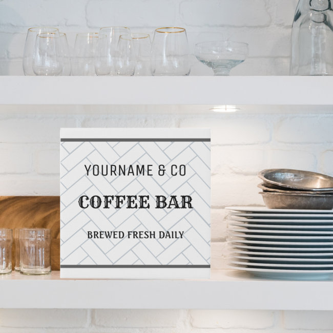 Custom Coffee Bar Farmhouse  Faux Canvas Print