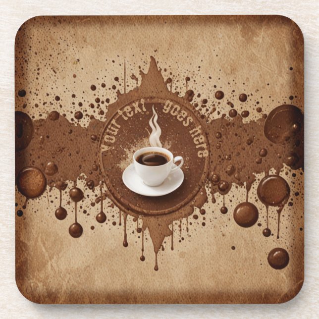 Custom coffee beverage coaster (Front)
