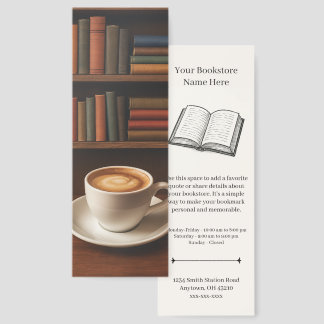Custom Coffee Bookstore Promotional Bookmark