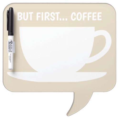 Custom coffee cup dry erase board for cafe