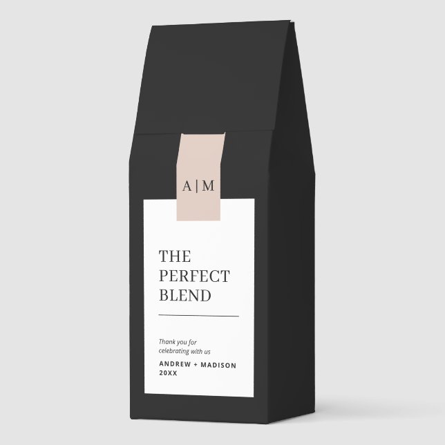 Custom Coffee Favor Wedding Coffee Roasted Coffee (Back)