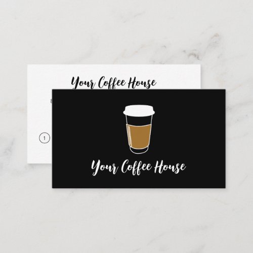 Custom Coffee House Name Stamp loyalty card