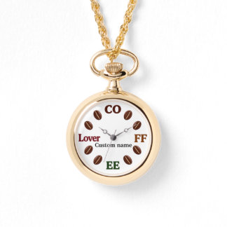 Custom Coffee Lover Pocket Watch Gift