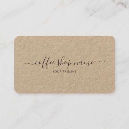 Custom Coffee Loyalty Card Simple Rustic Script
