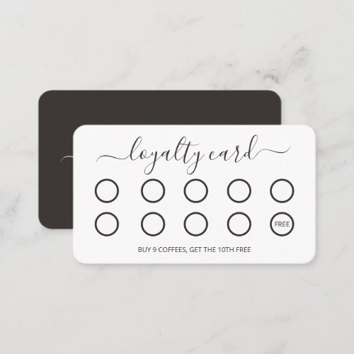 Custom Coffee Loyalty Card Simple Script