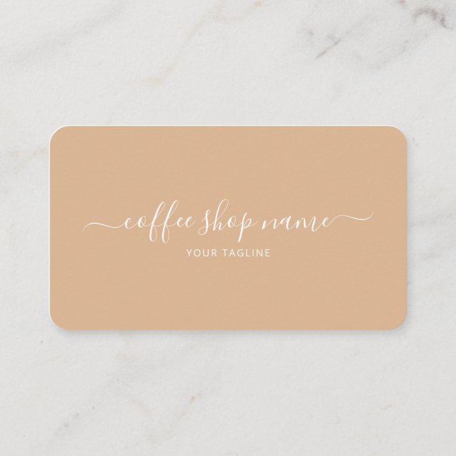 Custom Coffee Loyalty Card Simple Script (Back)