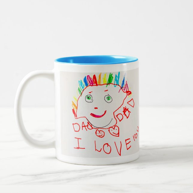 Custom Coffee Mug With Your Child's Art (Left)