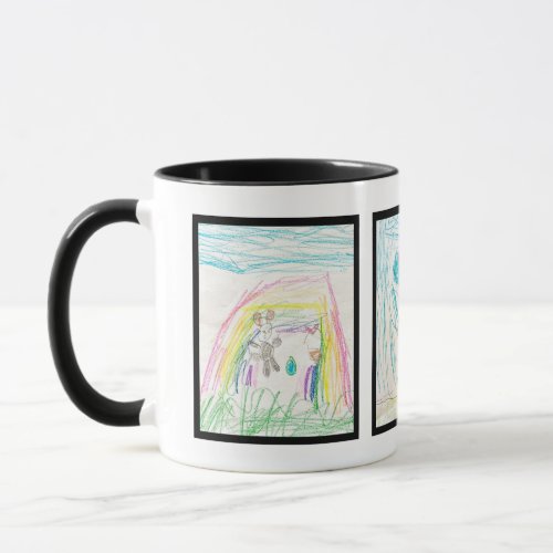 Custom Coffee Mug With Your Childs Art 3 Images