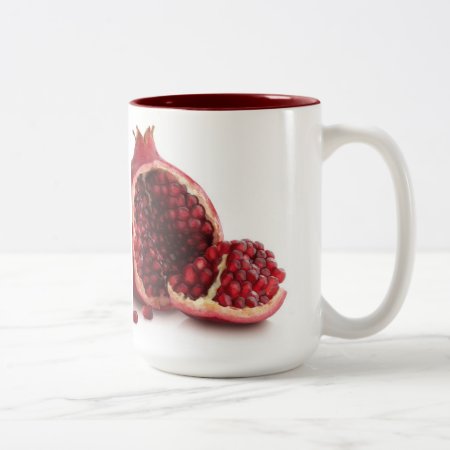 Custom Coffee Mugs--pomegranate Two-tone Coffee Mug
