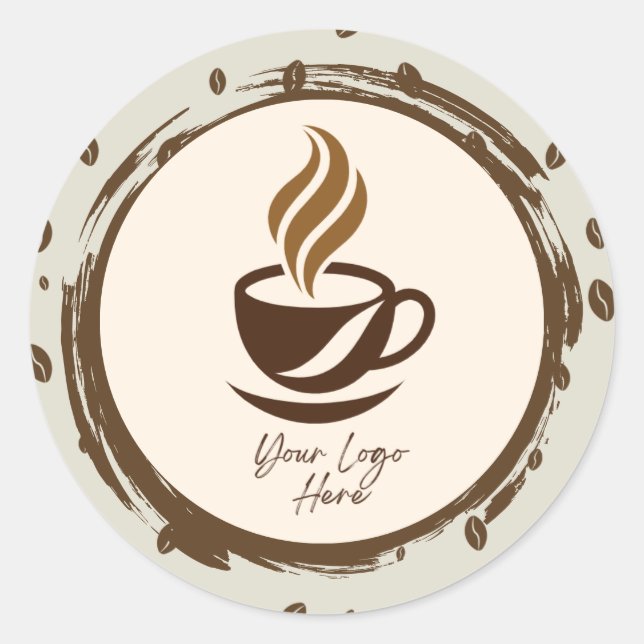 Custom Coffee Product Label Stickers | Cozy Coffee (Front)