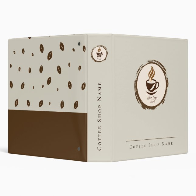 Custom Coffee Shop Binder with Logo Office Organiz (Background)