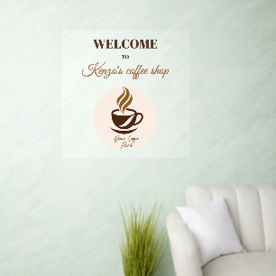 Custom Coffee Shop Branding Personalized Café Wall Decal