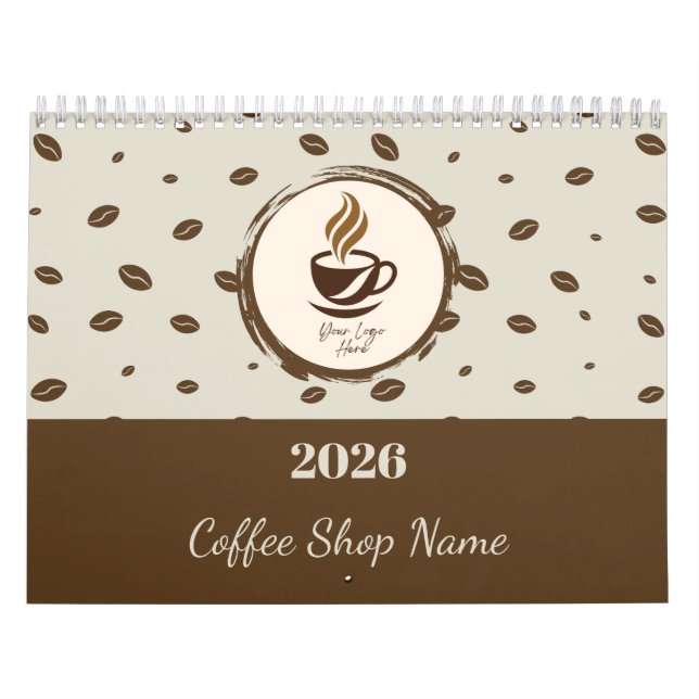 Custom Coffee Shop Calendar 2026 ,Personalized Bus (Cover)