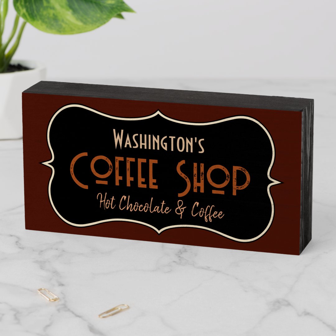 Custom Coffee Shop Kitchen Sign (In Situ Horizontal)