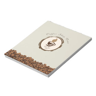 Custom Coffee Shop Notepad – Personalized Logo 