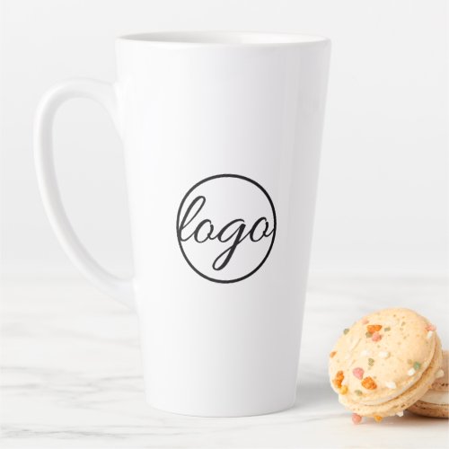 Custom Coffee Shop Restaurant Business Logo Latte Mug
