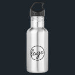 Custom Coffee Shop Restaurant Business Logo Stainless Steel Water Bottle<br><div class="desc">Custom Stainless Steel Water Bottle featuring your business logo,  perfect as merchandise available for customers to buy at a coffee shop,  cafe or restaurant,  or as a give away at a trade show or client gifts.</div>